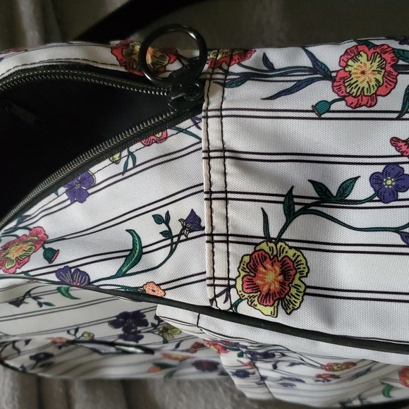 PUMA Floral Striped Backpack | White Black Multi | Sporty Casual - Picture 6 of 9
